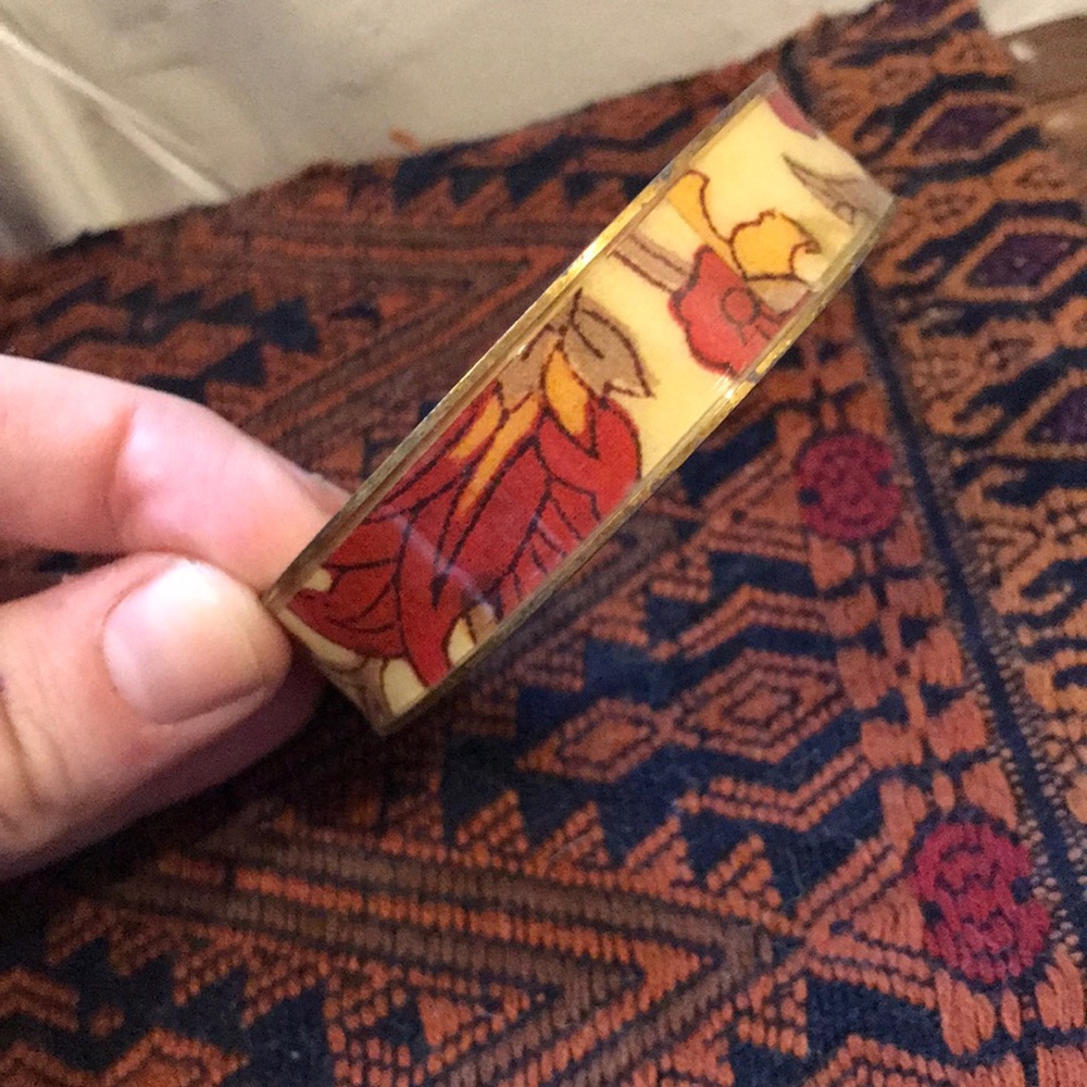 Red & Yellow Floral Bangle